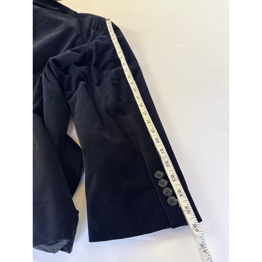 J Ferrar Mens Big and Tall Black Velvet Blazer Two Button Sport Coat Jacket - Picture 8 of 9